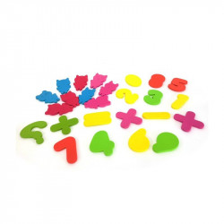 Szivacs fürdőjáték hálóban, számok és cicák, 25 db