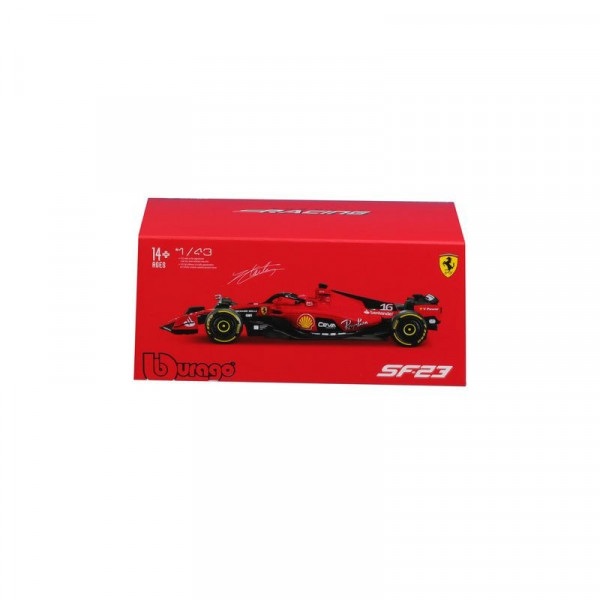 Bburago 1/43 F1 versenyautó - Ferrari SF-23 (With helmet) (#16 Leclerc)