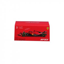 Bburago 1/43 F1 versenyautó - Ferrari SF-23 (With helmet) (#16 Leclerc) Autó, jármű Bburago