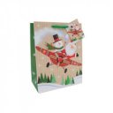 Papírtasak karácsonyi, prémium M 18x23cm