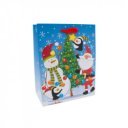 Papírtasak karácsonyi, prémium M 18x23cm