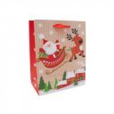 Papírtasak karácsonyi, prémium M 18x23cm