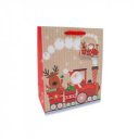 Papírtasak karácsonyi, prémium M 18x23cm