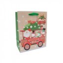 Papírtasak karácsonyi, prémium M 18x23cm