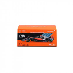Bburago 1/43 F1 versenyautó - Mclaren MCL60 (With helmet)  (#4 (Lando Norris) Autó, jármű Bburago