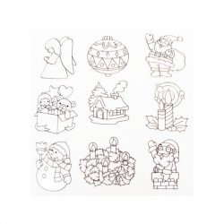 Kifesthető ablakdísz szett karácsonyi Party dekoráció Nincs