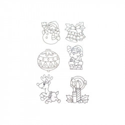 Festhető ablakdísz szett, karácsonyi Festés, színezés, rajzolás Amos