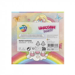 Unikornis szalvéta, 33x33 cm, 12 db Party kellékek Grafix