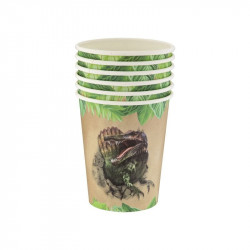 Dínós papírpohár, 250 ml, 6 db Party kellékek Grafix