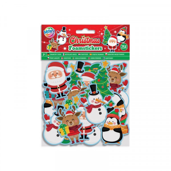 Karácsonyi szivacsmatricák, 25 db