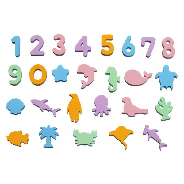 Számok és tengeri állatok fürdőjáték (26 db)