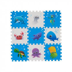 Szivacsszőnyeg - tengeri állatok, 9 db Építőjáték I PLAY