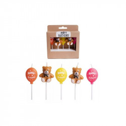 Szülinapi gyertya lufi, maci Díszcsomagoló, dísztasak Nincs