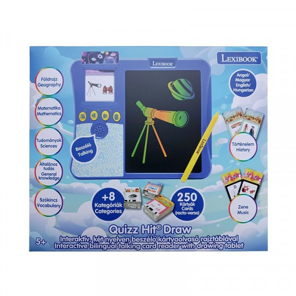 Beszélő kártyaolvasó rajztáblával angol/magyar