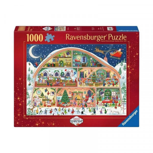 Puzzle 1000 db - A Mikulás műhelye