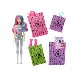 Barbie color reveal meglepetés baba disco-sztár sorozat Baba, babakocsi Mattel