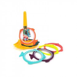 Homokozó- és dobálójáték 2x3 gyűrűvel Homokozó, homok Nincs