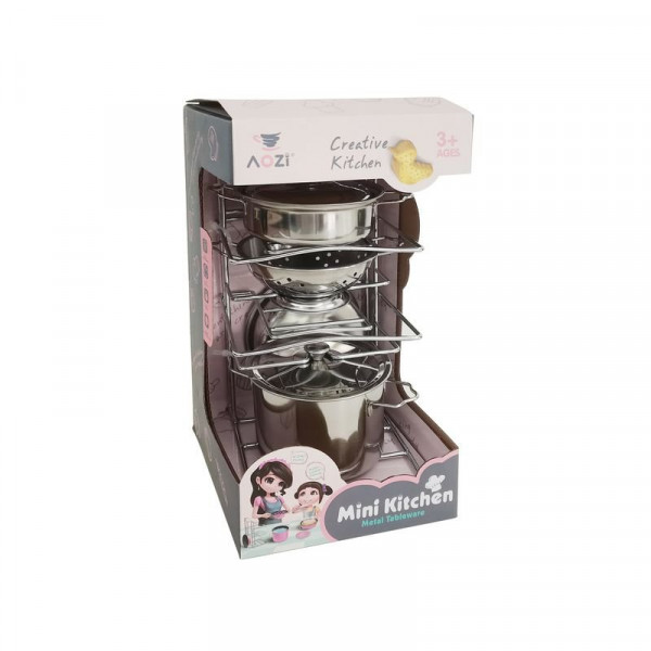 Fém edény készlet, 7 db