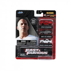 Simba: Fast & Furious 3-Pack Nano Cars Wave 4 Autó, jármű Simba