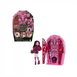 Monster High szörnyen jóbarátok titkai - rémes nyomozás kertitkok - Draculaura Baba, babakocsi Mattel