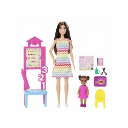 Barbie karrier játékszett - tanító néni Baba, babakocsi Mattel