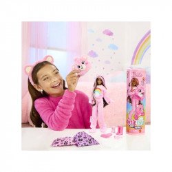Barbie cutie reveal: Gondos bocsok sorozat - Szivárvány bocs Baba, babakocsi Mattel