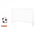 Fém futballkapu 16 cm-es labdával és pumpával