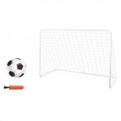 Fém futballkapu 16 cm-es labdával és pumpával Egyéb sporteszköz