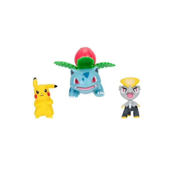 Pokémon 3 db-os figura csomag -  Pikachu, Jangmo-o, Ivysaur