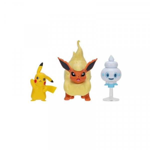 Pokémon 3 db-os figura csomag -  Pikachu, Vanillite, Flareon