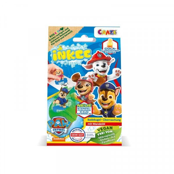 Inkee, vegan fürdőgolyó csomag Mancs Őrjárat nyomda figurával