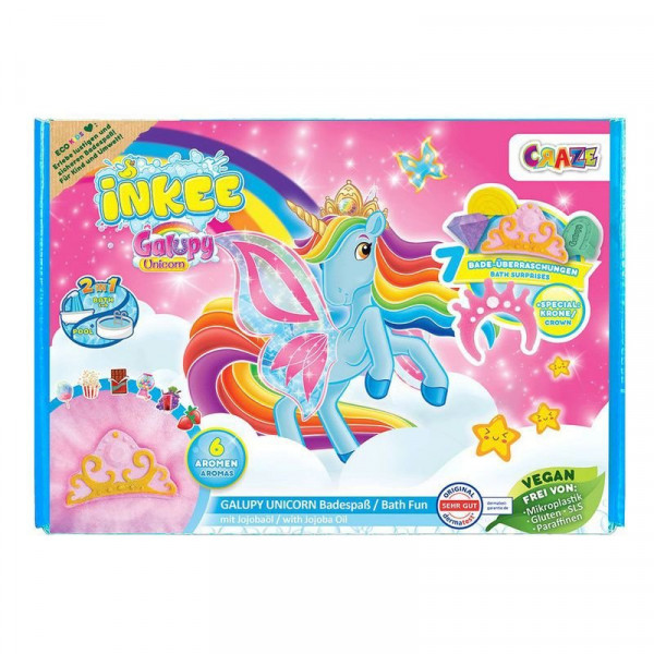 Inkee, vegan fürdő szett nagy Unikornis