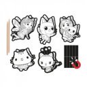 Képkarcoló hűtőmágnes, 10 db - Gabi babaháza