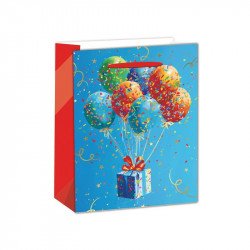 Papírtasak lufik ajándékkal 18*23 Díszcsomagoló, dísztasak Nincs