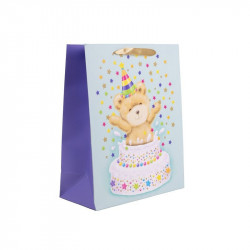 Papírtasak maci tortában 26*32 Díszcsomagoló, dísztasak Nincs