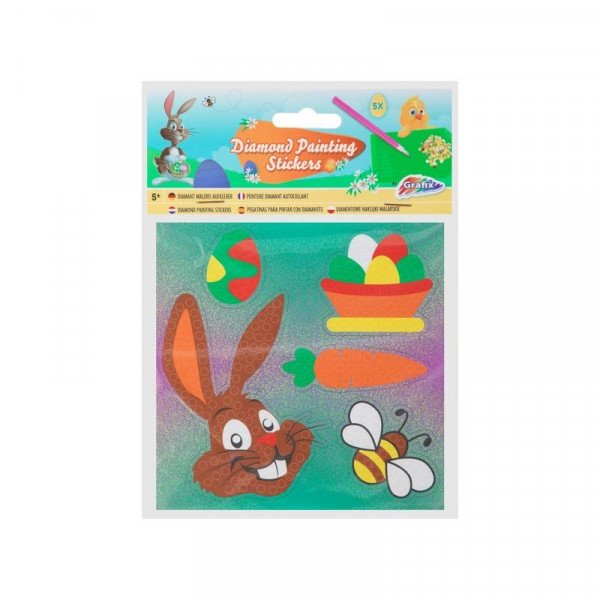 Húsvéti gyémántfestős marticák, 5 db/cs, 2 féle