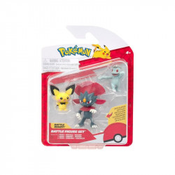 Pokémon 3 db-os figura - Pichu, Machop, Weavile Kártya Nincs