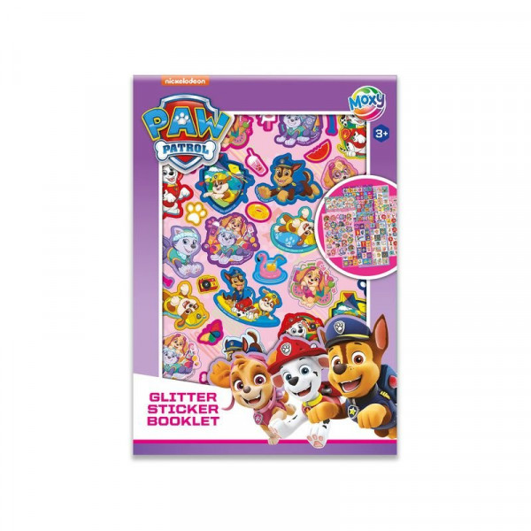 Csillogó matrica könyv, A5, 8 lap - Mancs őrjárat