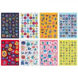 Csillogó matrica könyv, A5, 8 lap - Stitch