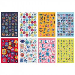 Csillogó matrica könyv, A5, 8 lap - Stitch Matrica Grafix