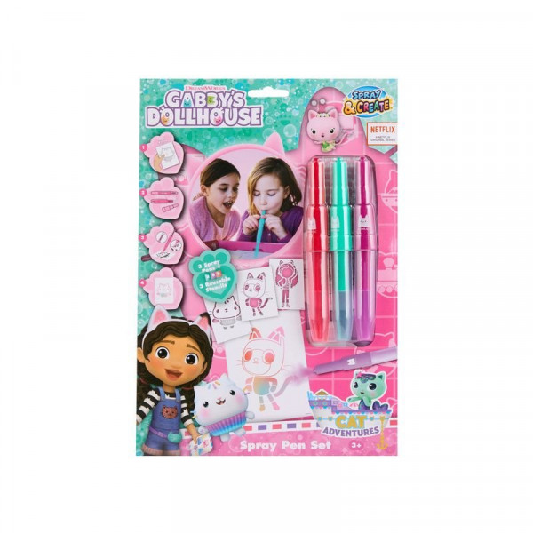 Fújó filctoll szett, A4, 3 tollal, Gabi babaháza