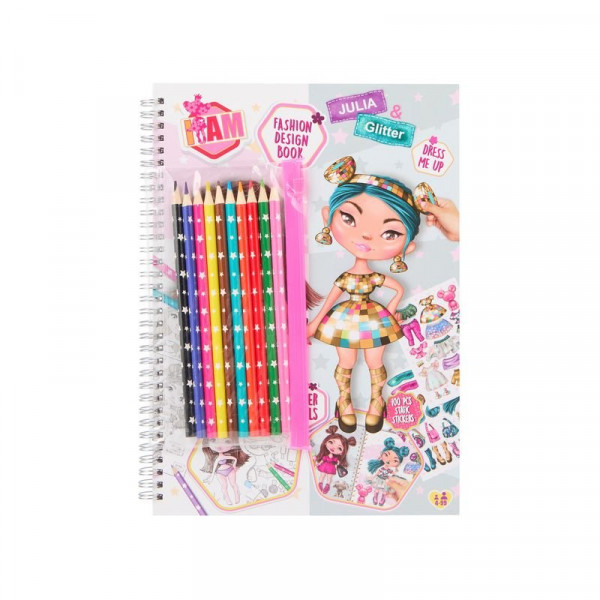 I AM - divattervező füzet 10 ceruzával, 3 féle