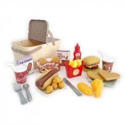 Piknik kosár - 46 db-os, ételekkel Konyha, háztartás Nincs