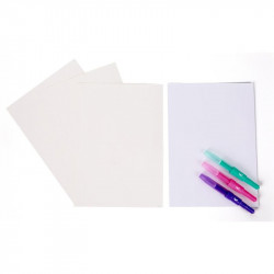 Fújó filctoll szett, A4, 3 tollal, Stitch