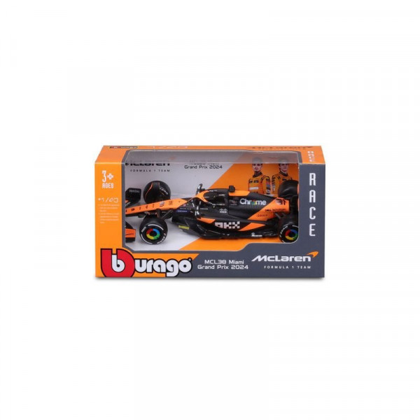 Bburago 1/43 F1 versenyautó - McLaren Racing MCL38 (2024)