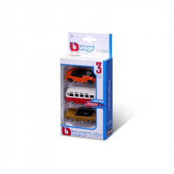 Bburago 1/64 autók, 3 db/csomag