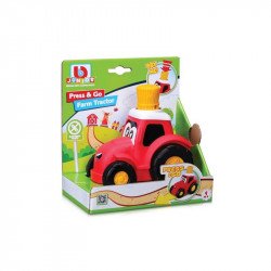 Bburago Jr. Nyomd le és indul - traktor Bébijáték, kellék Grafix