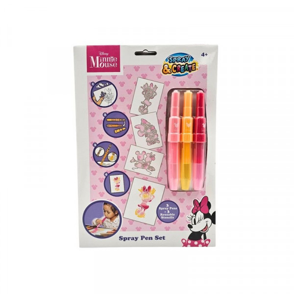 Fújó filctoll szett, A4, 3 tollal, Minnie egér