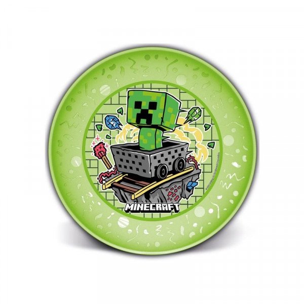 Műanyag Minecraft lapostányér