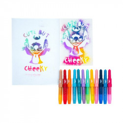Fújó filctoll nagy szett, 12 tollal, Stitch